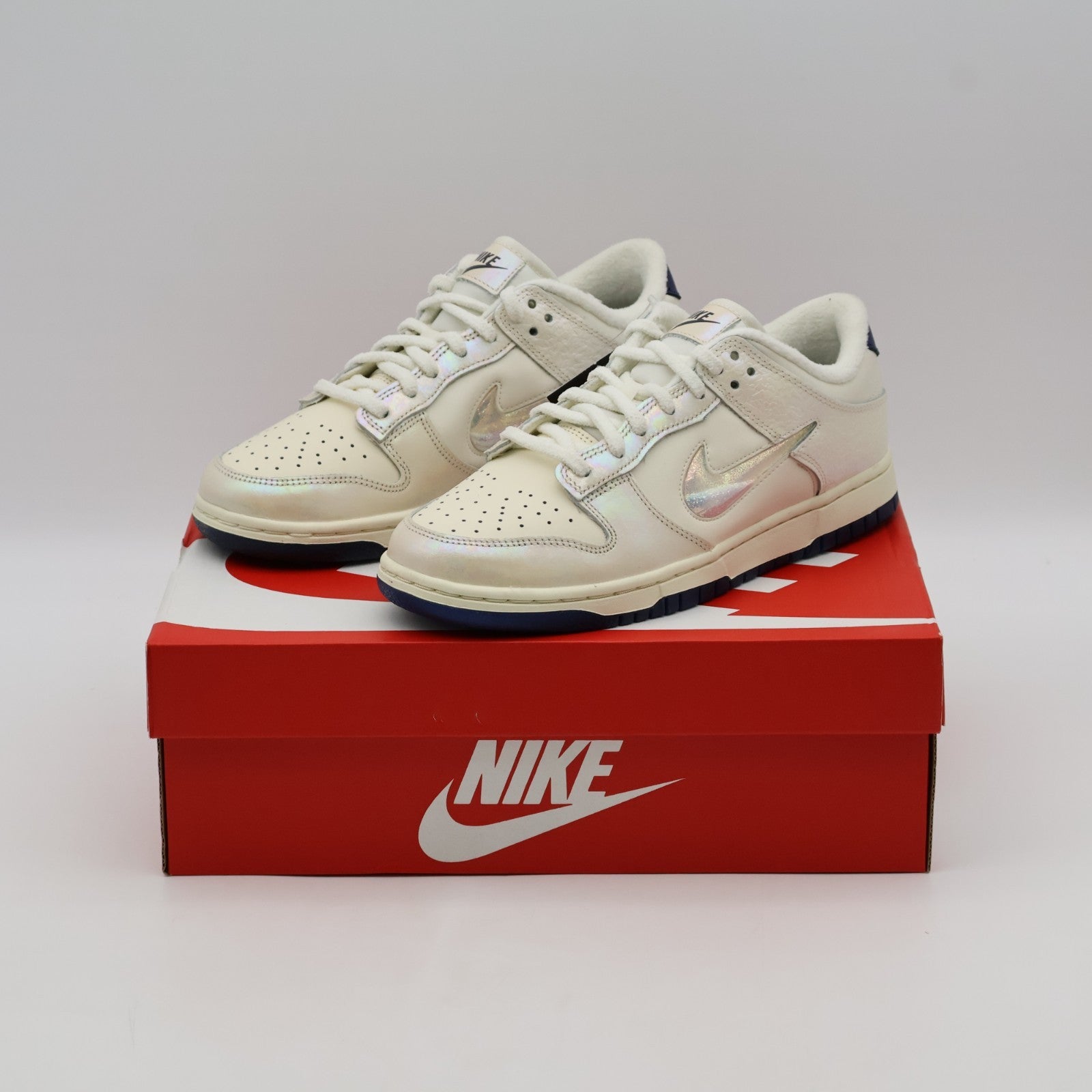 IM6571-027 Nike Dunk Low Mini Swoosh Soft Pearl (Women's)