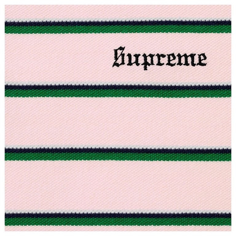 Supreme Stripe Polo Pink