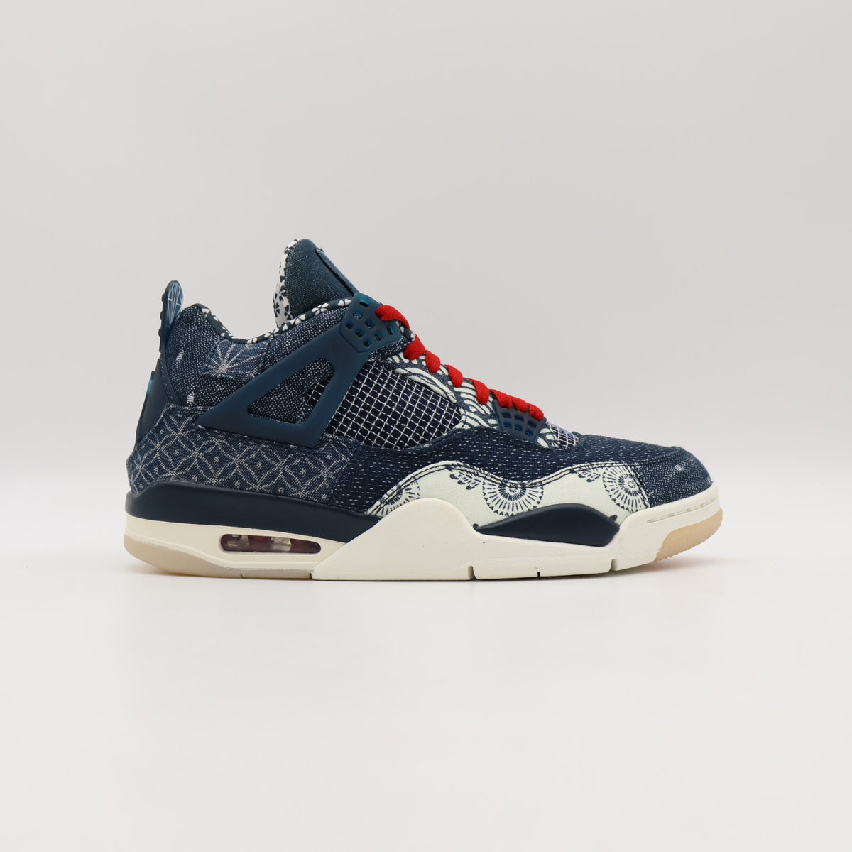 CW0898-400 Nike Air Jordan 4 SE Sashiko Deep Ocean Sail Cement Fire Red (Men's)