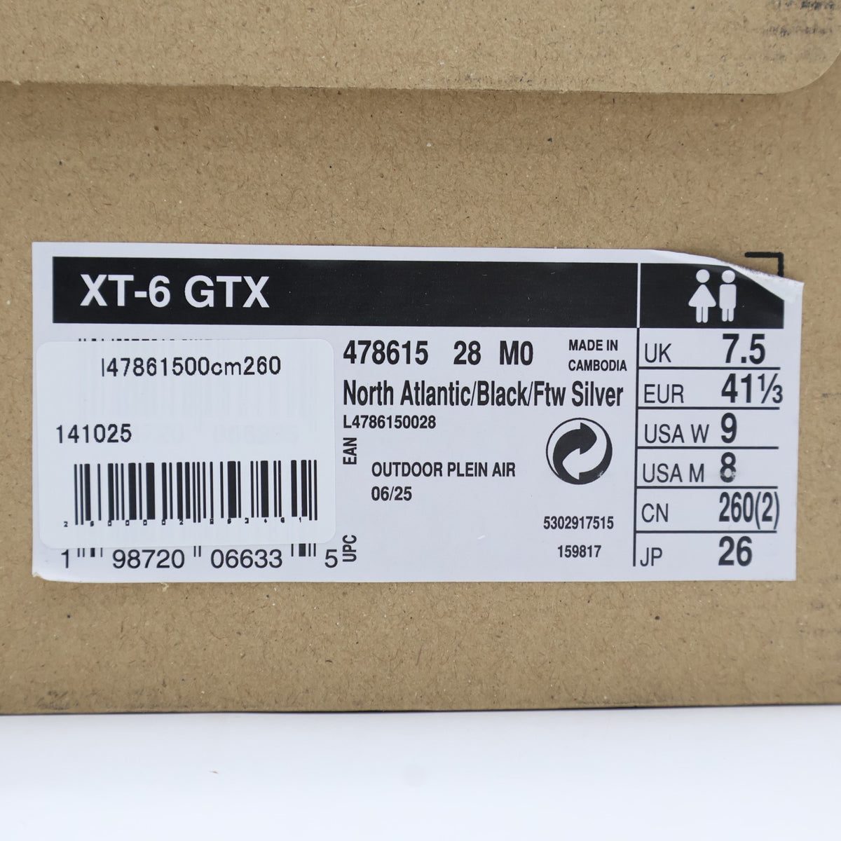 L47861500 Salomon XT-6 GORE-TEX North Atlantic Black Ftw Silver (Men's)