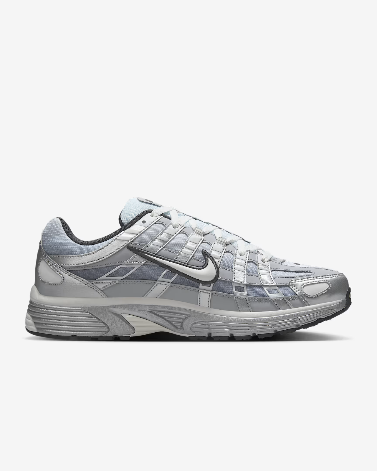 IH4465-095 Nike P-6000 Metallic Silver Wolf Grey Anthracite Summit White (Men's)