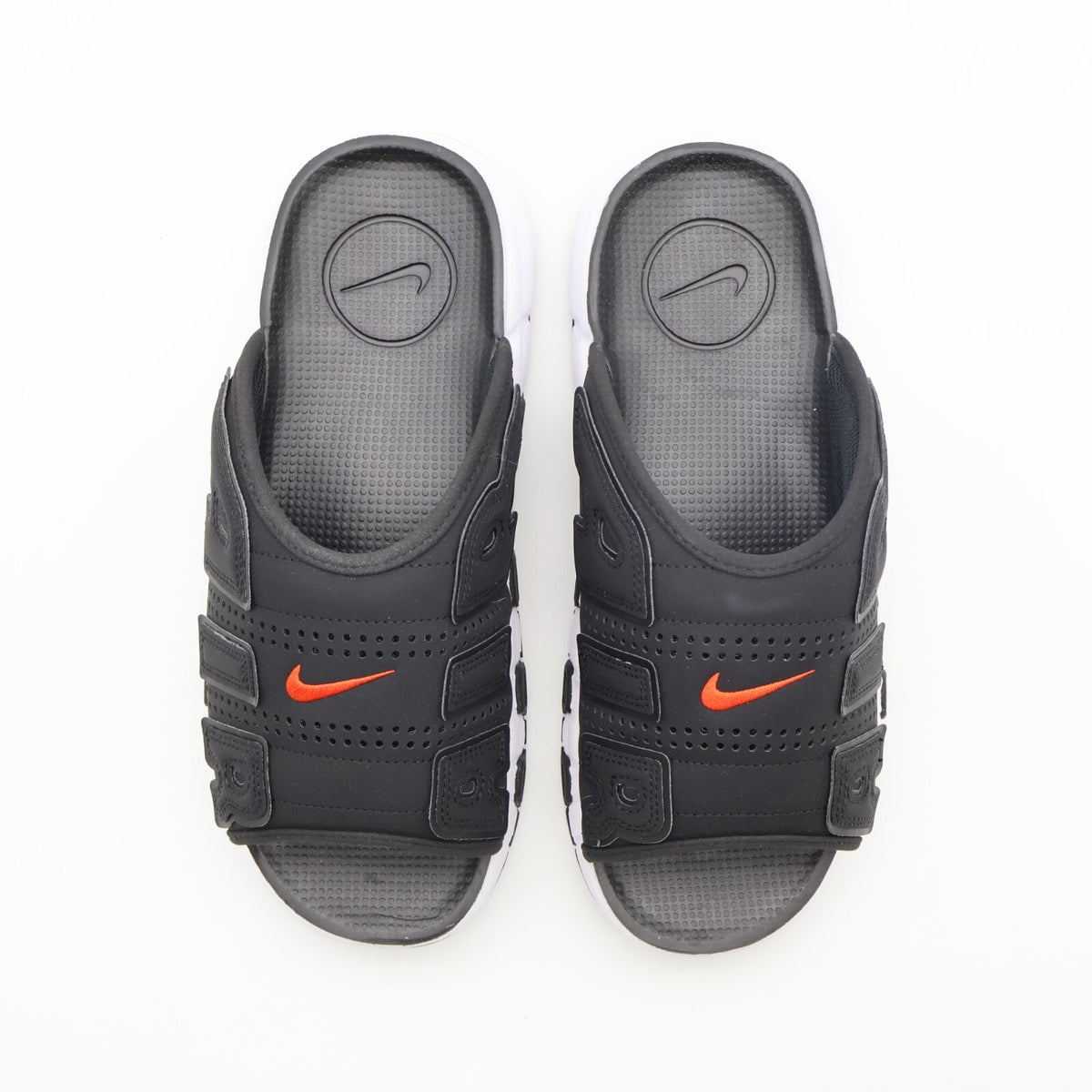FJ2707-001 Nike Air More Uptempo Slide Black Clear White (Men's)