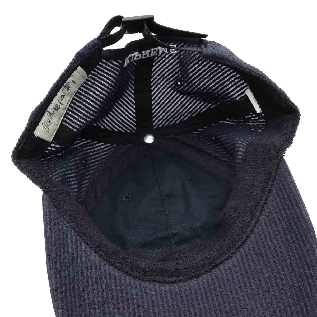 Supreme Seersucker S Logo 6-Panel Black