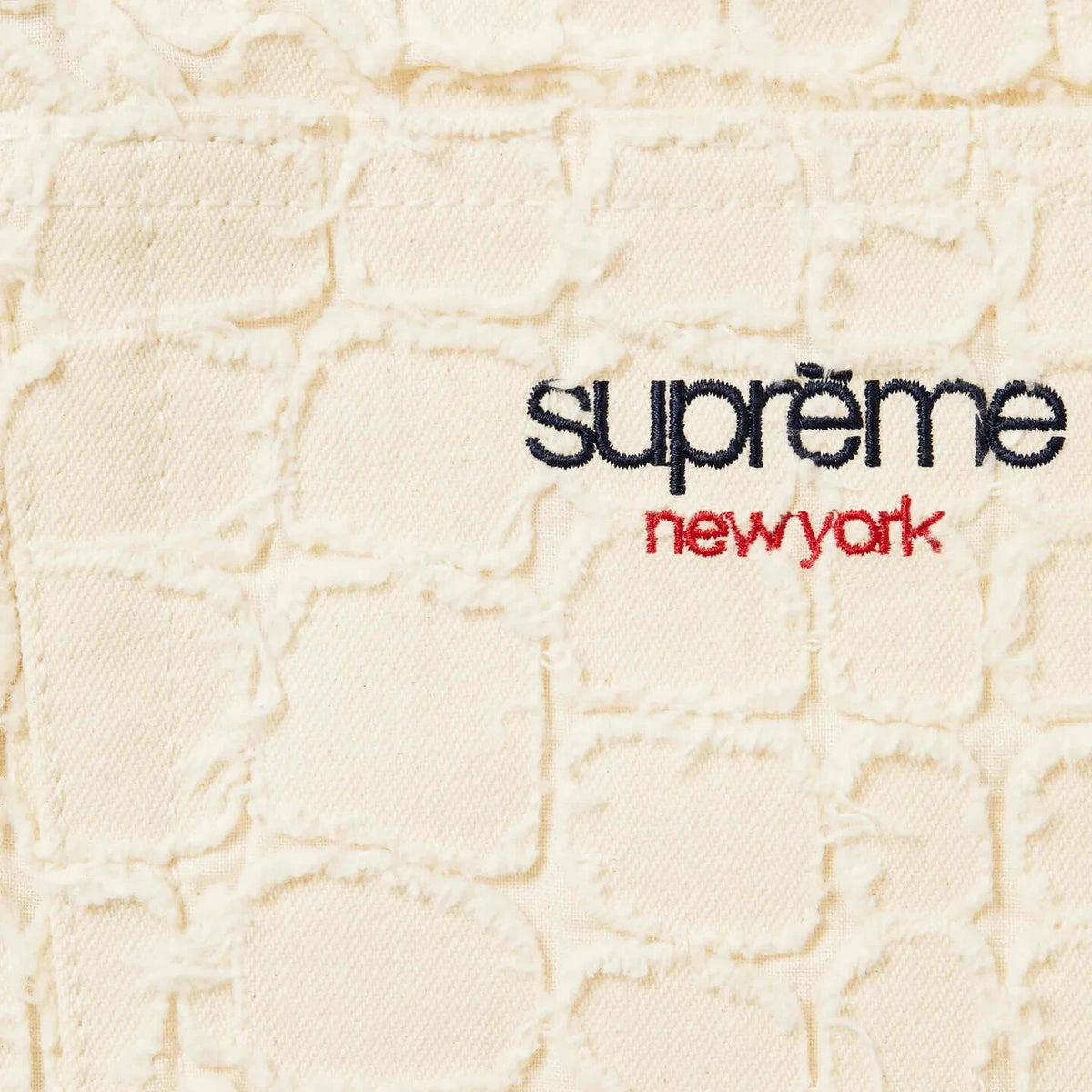 Supreme Frayed Croc Baggy Denim Short Natural