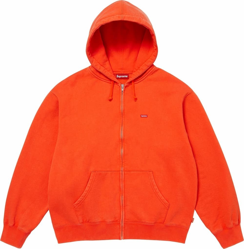 Supreme Small Box Zip Up Hooded Sweatshirt Orange (26FW)
