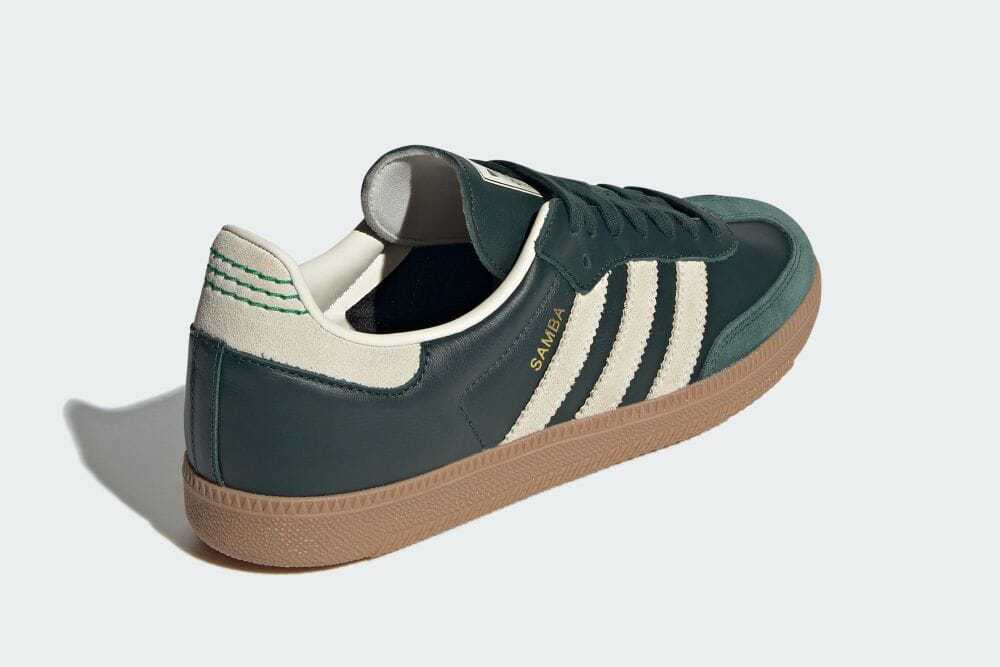 ID1483 adidas Originals Samba OG Shadow Green Cream White Gold Metallic (Men's)