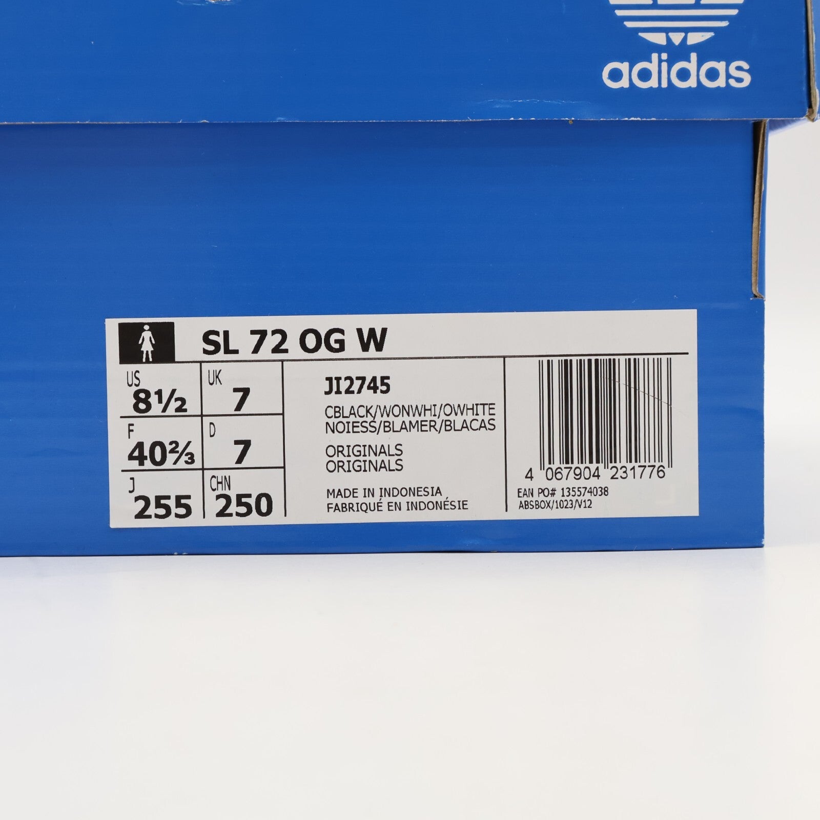 JI2745 adidas Originals SL72 OG Core Black Wonder White Off White (Women's)