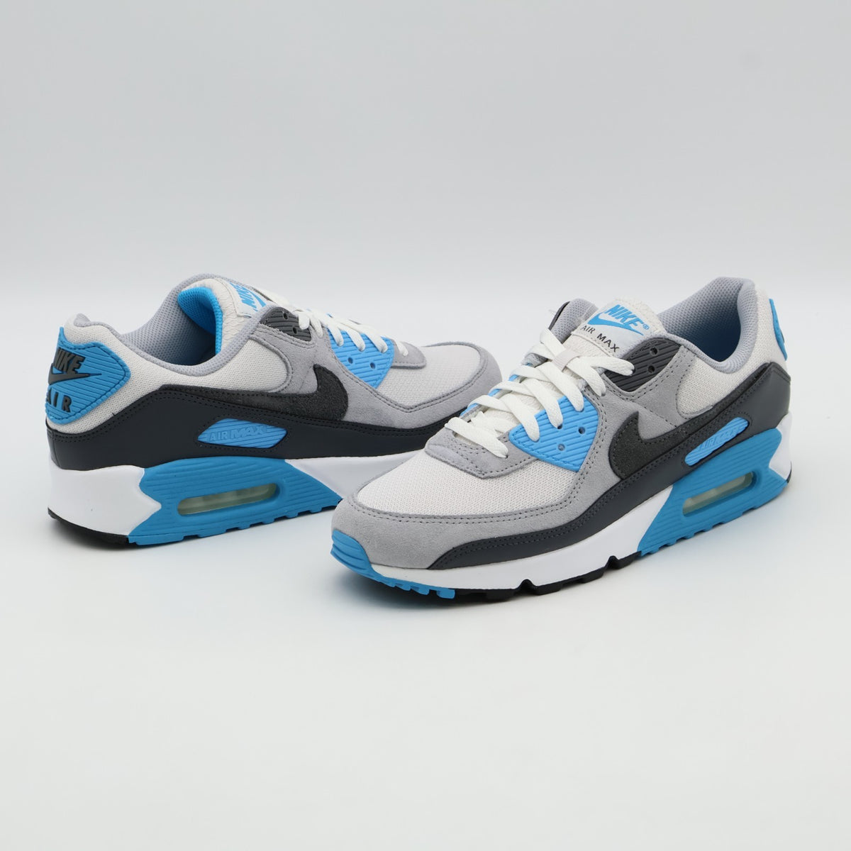 DM0029-019 Nike Air Max 90 Platinum Tint Blue Lightning Wolf Grey (Men's)