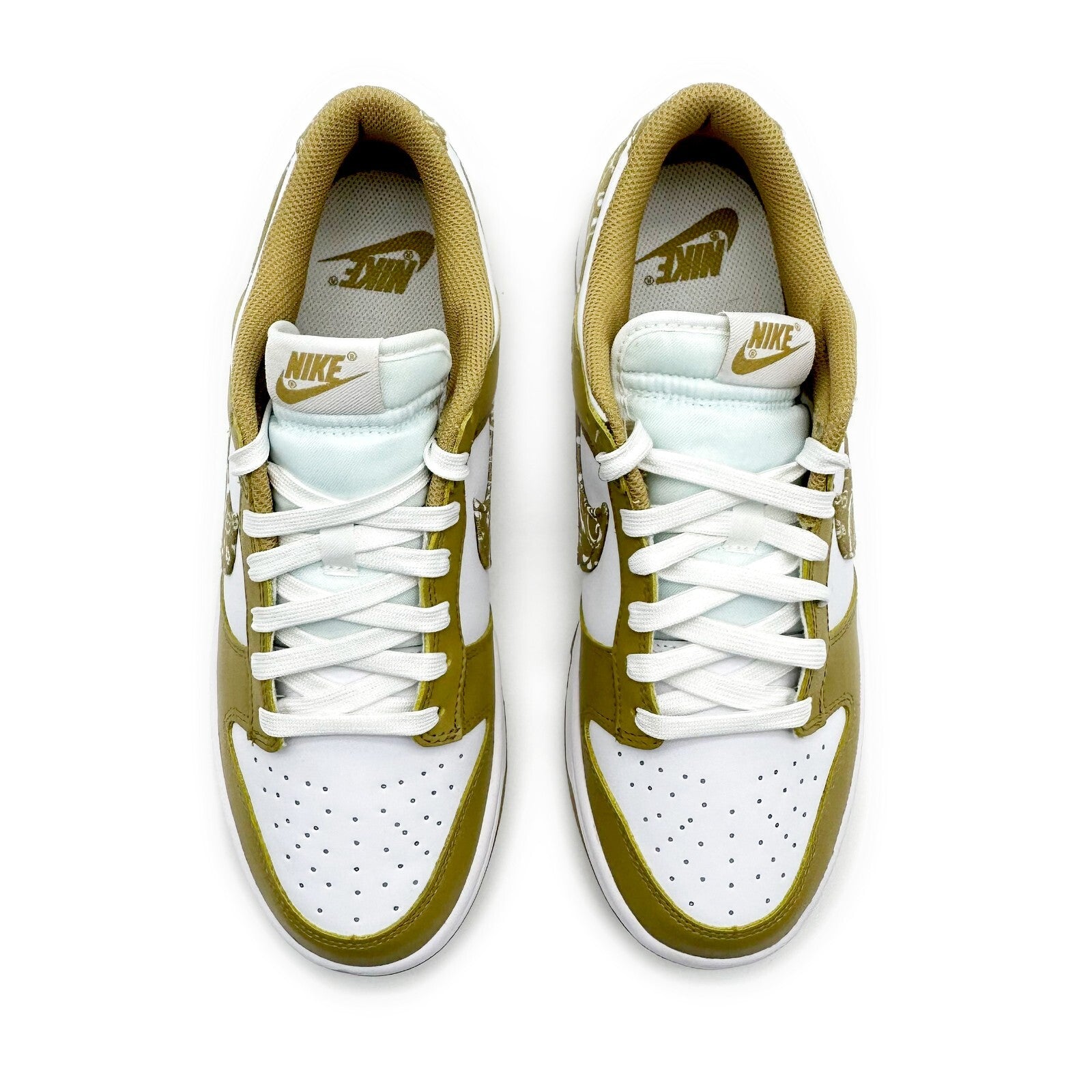 DH4401-104 Nike Dunk Low ESS Barley Paisley White Khaki Brown Beige (Women's)
