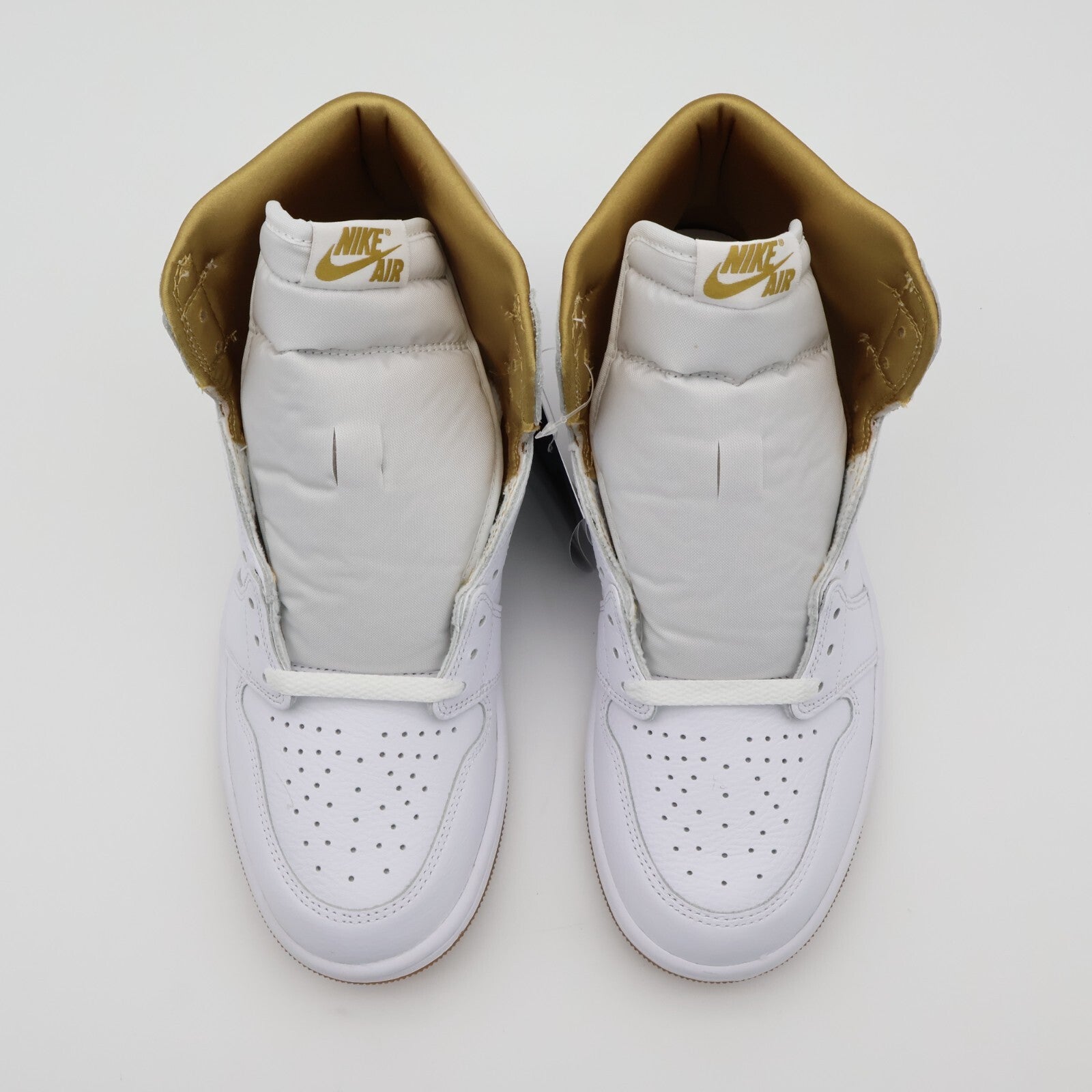 FD2596-107 Nike Air Jordan 1 Retro High OG White and Gold (Women's)