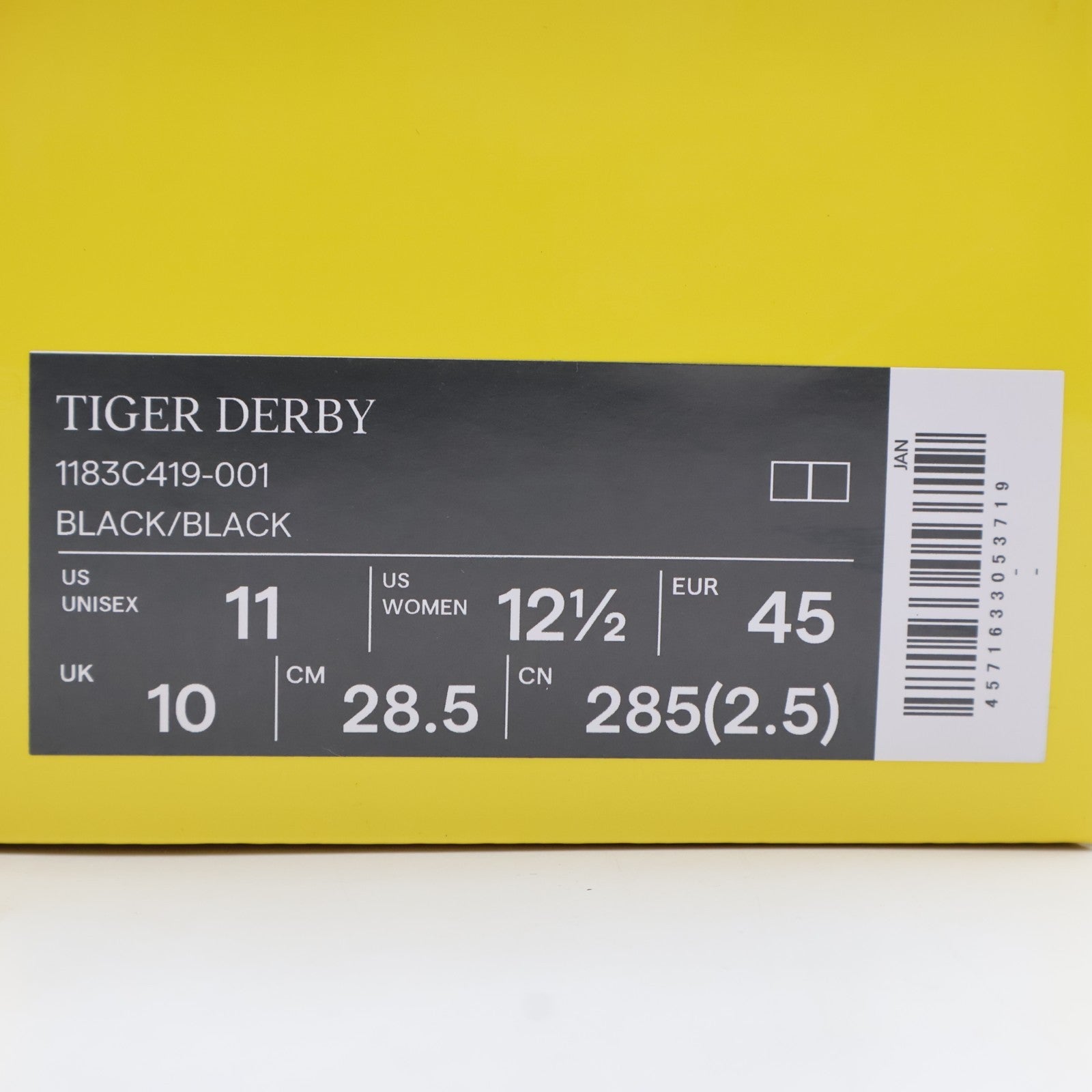 1183C419-001 Onitsuka Tiger Tiger Derby Black Black (Men's)