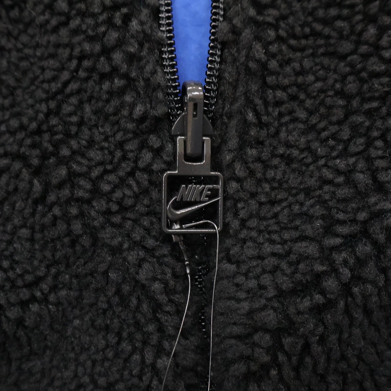 Nike Big Swoosh Reversible Boa Jacket Black Game Royal