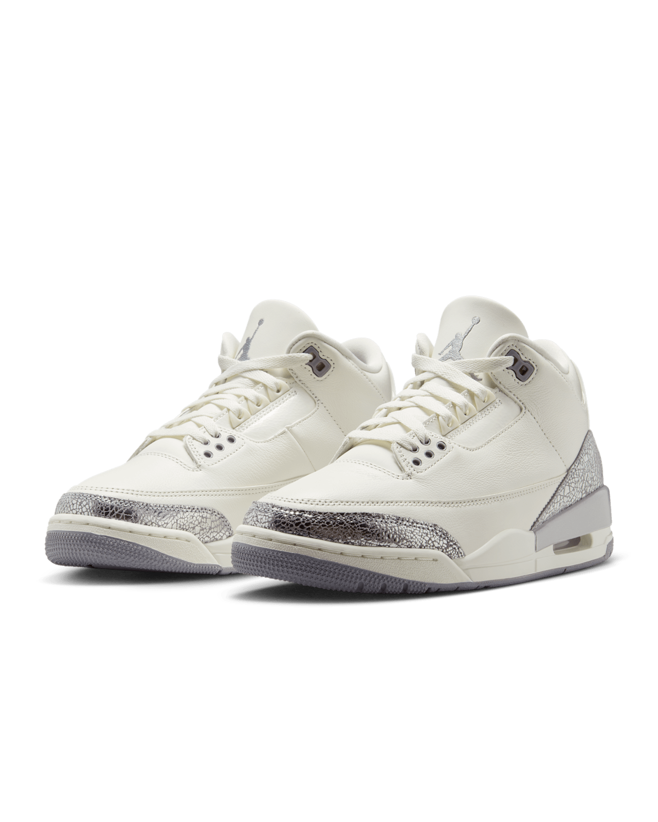 CK9246-100 Nike  Air Jordan 3 Retro Sail Metallic Silver (Women's)