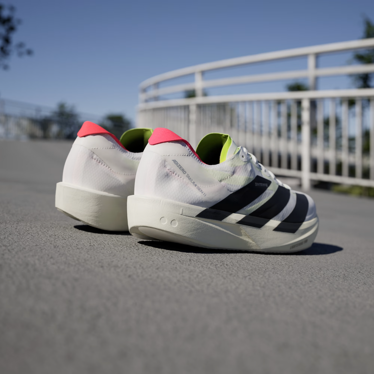 JH8659 adidas Adizero Takumi Sen 11 Cloud White Core Black Lucid Red (Men's)