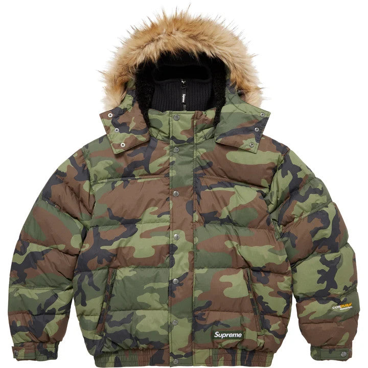 Supreme Facemask 700-Fill Down Puffer Jacket Woodland Camo