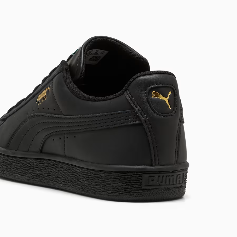 408467-02 Puma Suede "PUMA Black/Archive Green" (Men's)