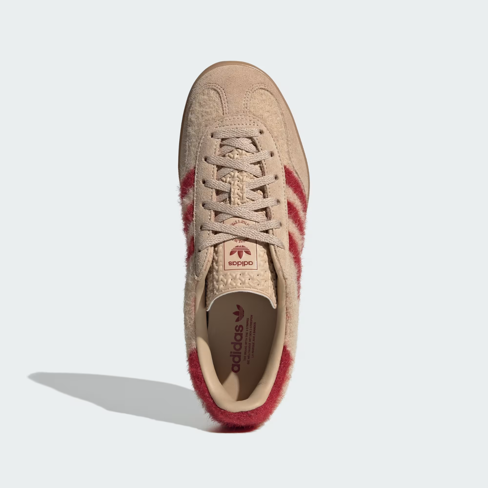 JP8341 adidas Originals Gazelle Indoor Magic Beige Team Victory Red Gum (Men's)