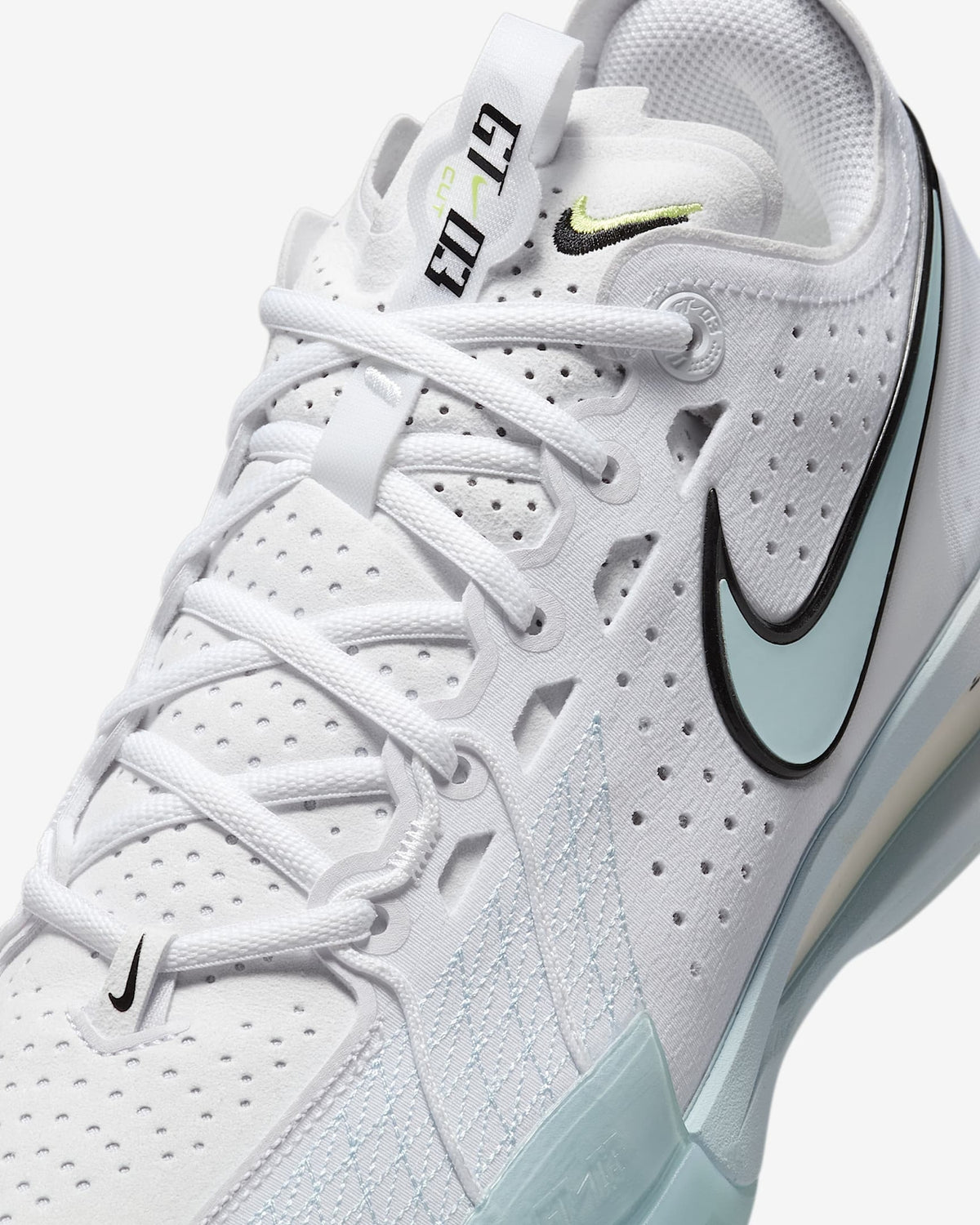 DV2918-104 Nike Zoom GT Cut 3 White Metallic Silver Light Lemon Twist (Men's)