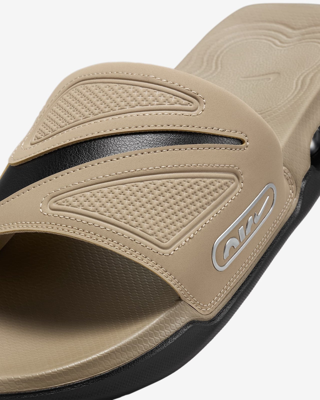 DC1460-201 Nike Air Max Cirro Slide Khaki Metallic Silver Black (Men's)