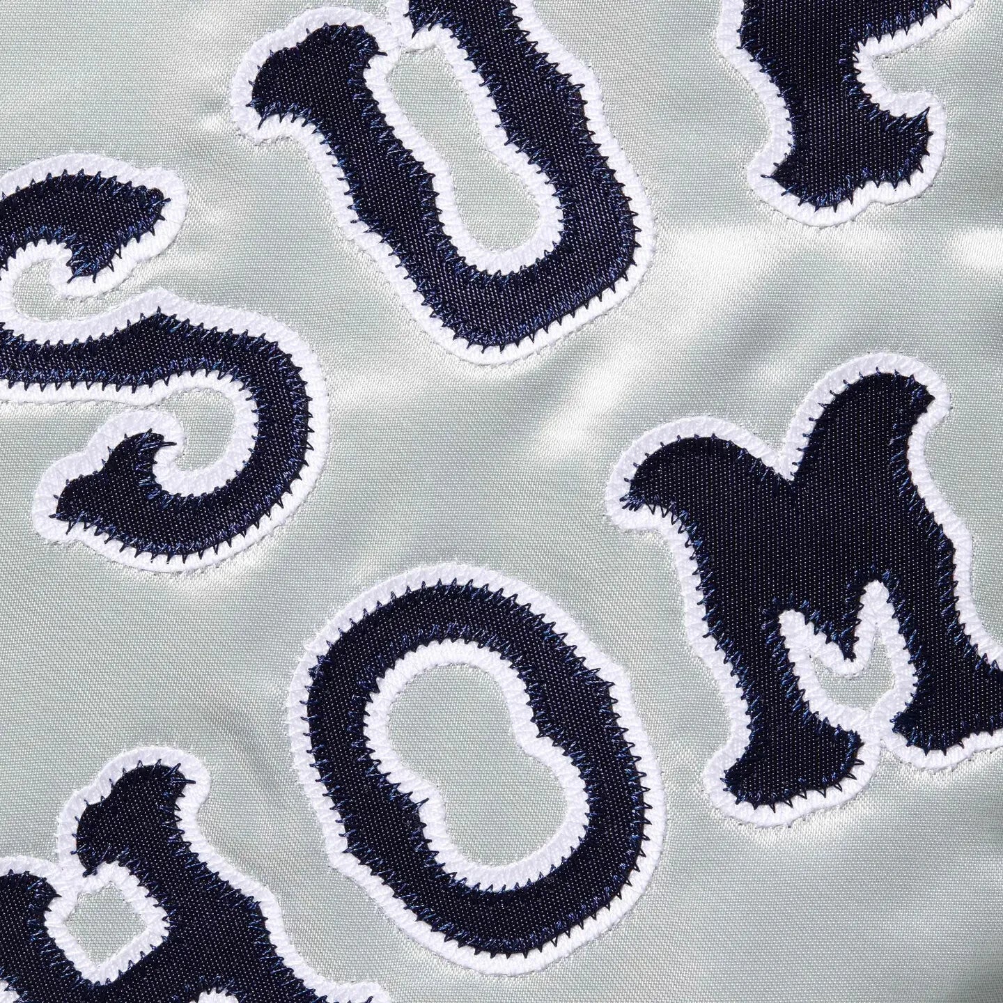 Supreme Homerun Satin Hooded Varsity Jacket Silver