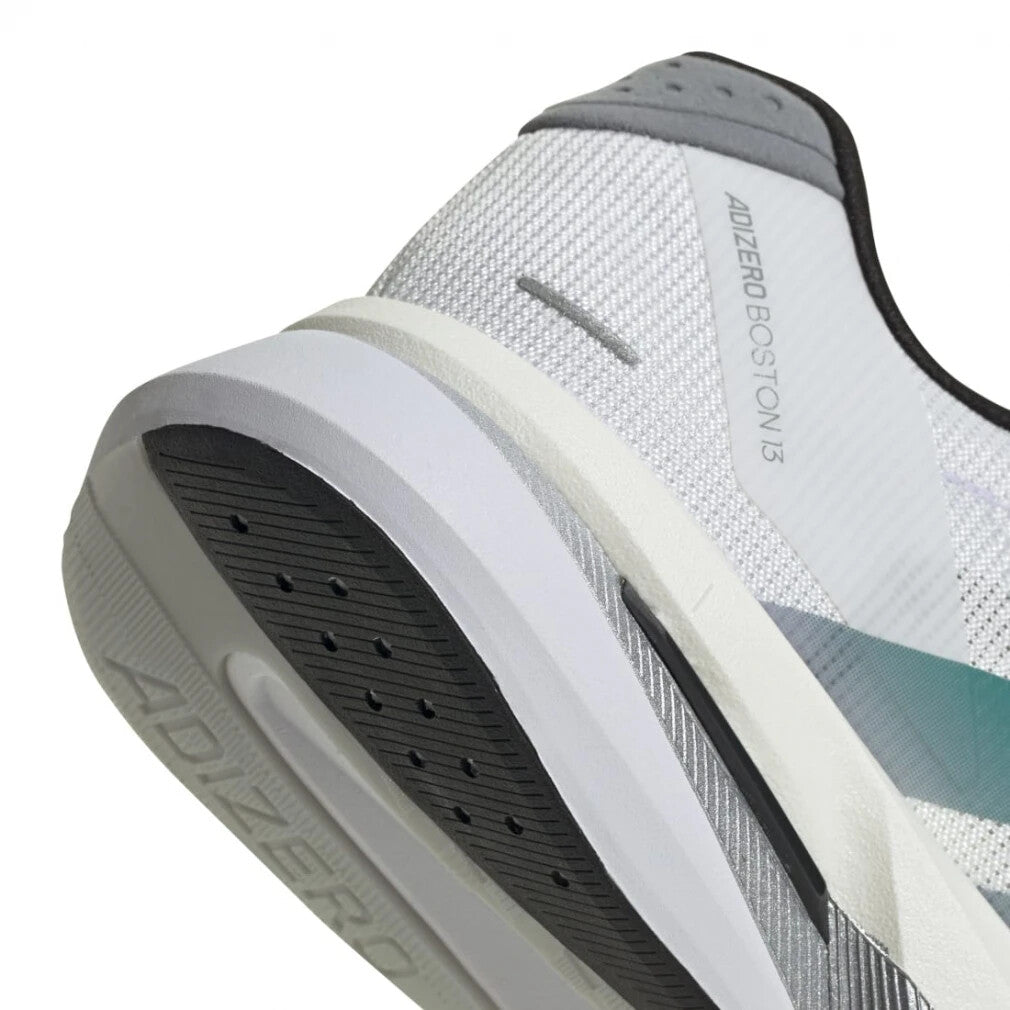 JR4791 adidas Adizero Boston 13 Cloud White Pure Teal Grey (Men's)