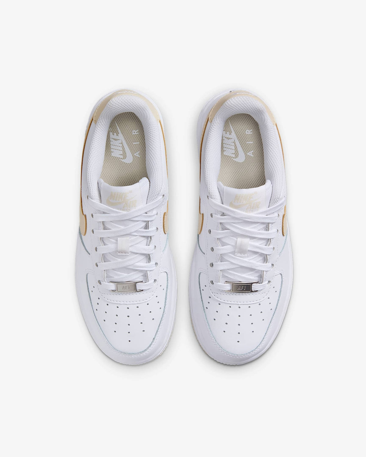 FV5948-118 Nike GS Air Force 1 White White Light Khaki
