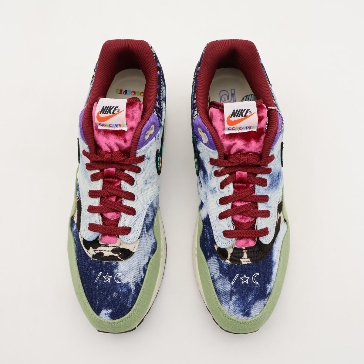 DN1803-300 Concepts Nike Air Max 1 Mellow Oil Green Black Team Red Sail (Men's)