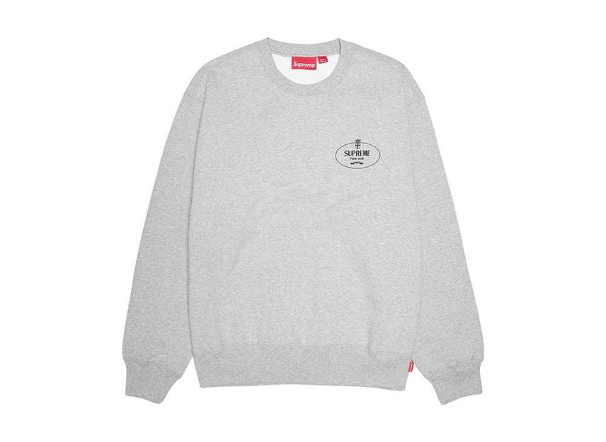 Supreme Crest Crewneck Heather Grey