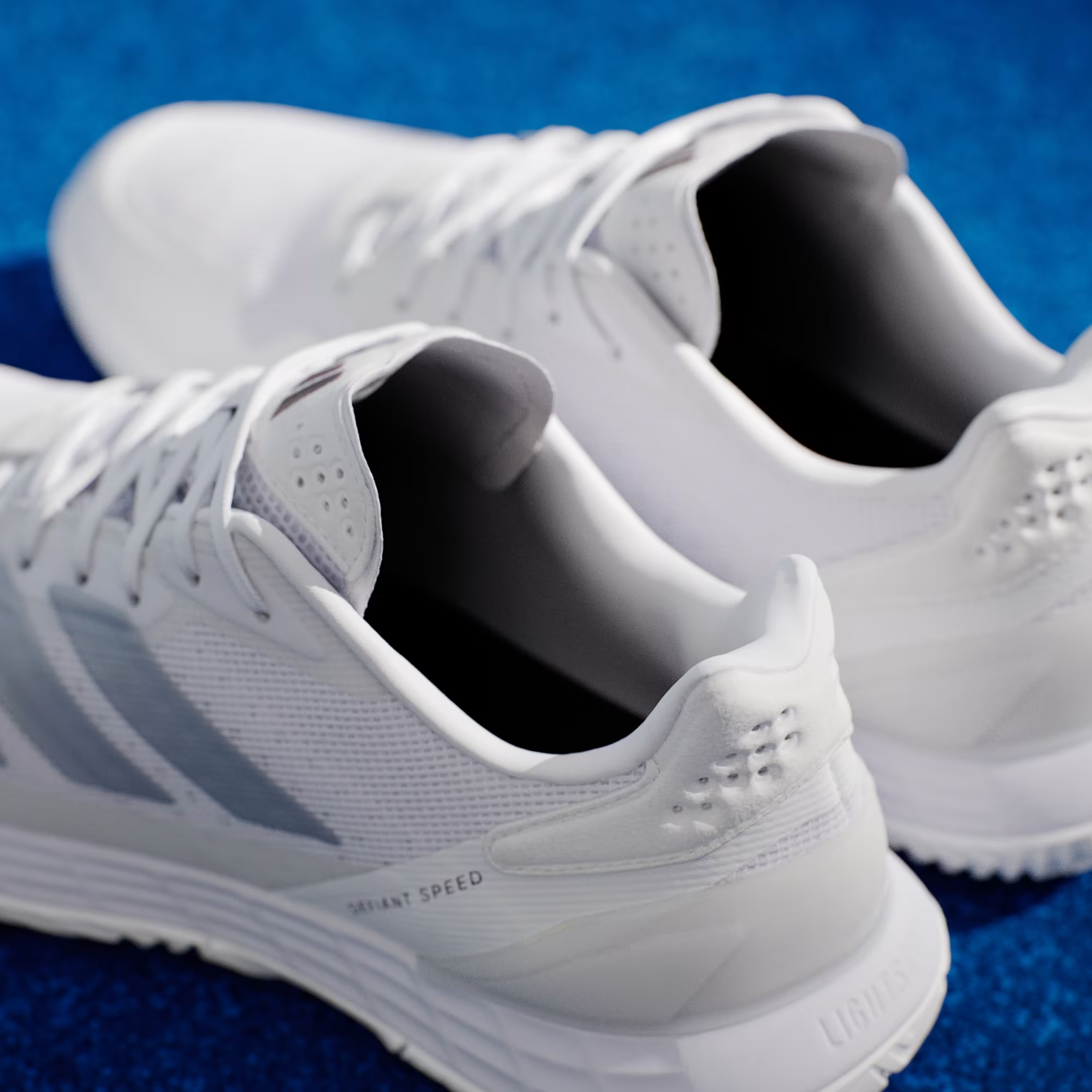 KJ3106 adidas Defiant Speed 2 Tennis "Cloud White/Tech Grey Metallic" (Men's)