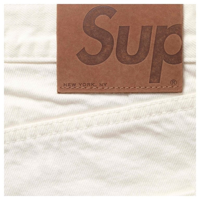 Supreme Slim Straight Selvedge Jean White