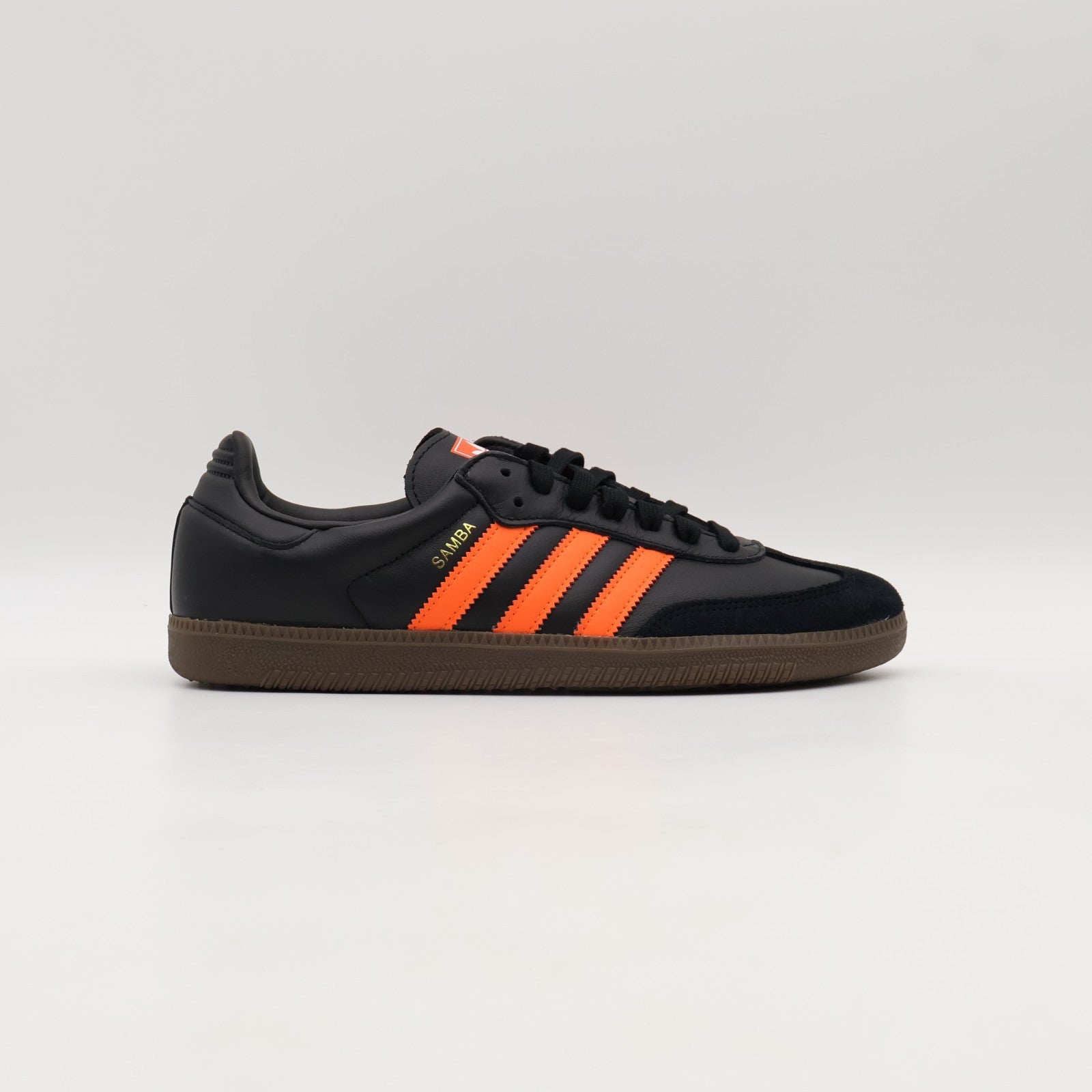 JR0910 adidas Originals Samba OG Core Black Orange Gum (Men's)