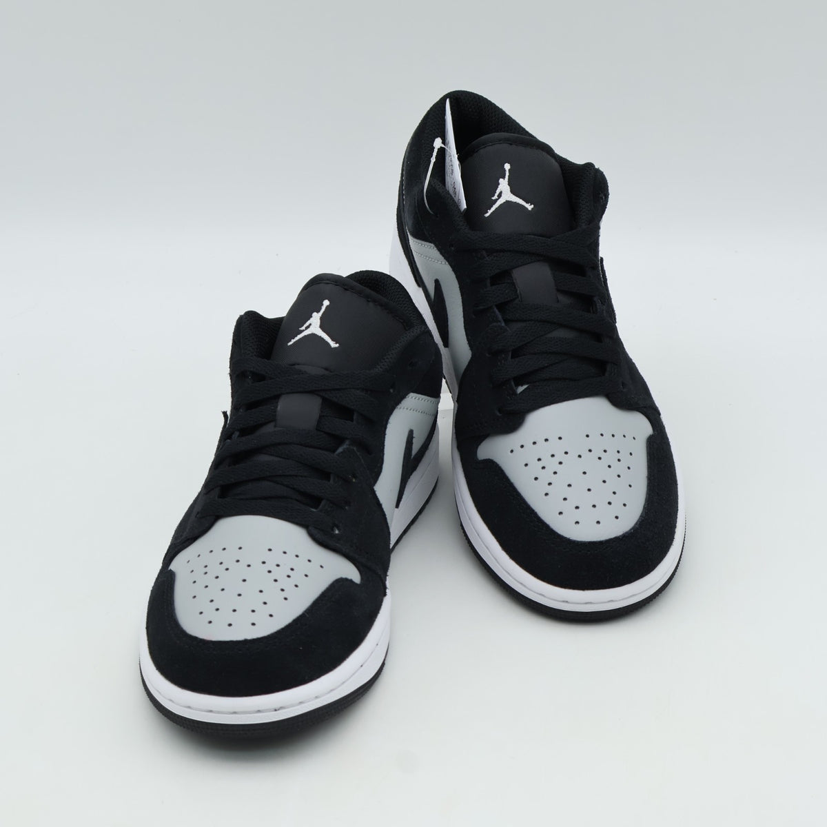 553558-048 Nike Air Jordan 1 Low "Black/Light Smoke Grey/White" (Men's)