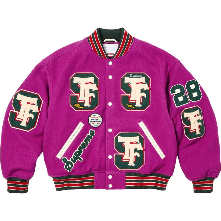Supreme Drill Team Varsity Jacket Magenta