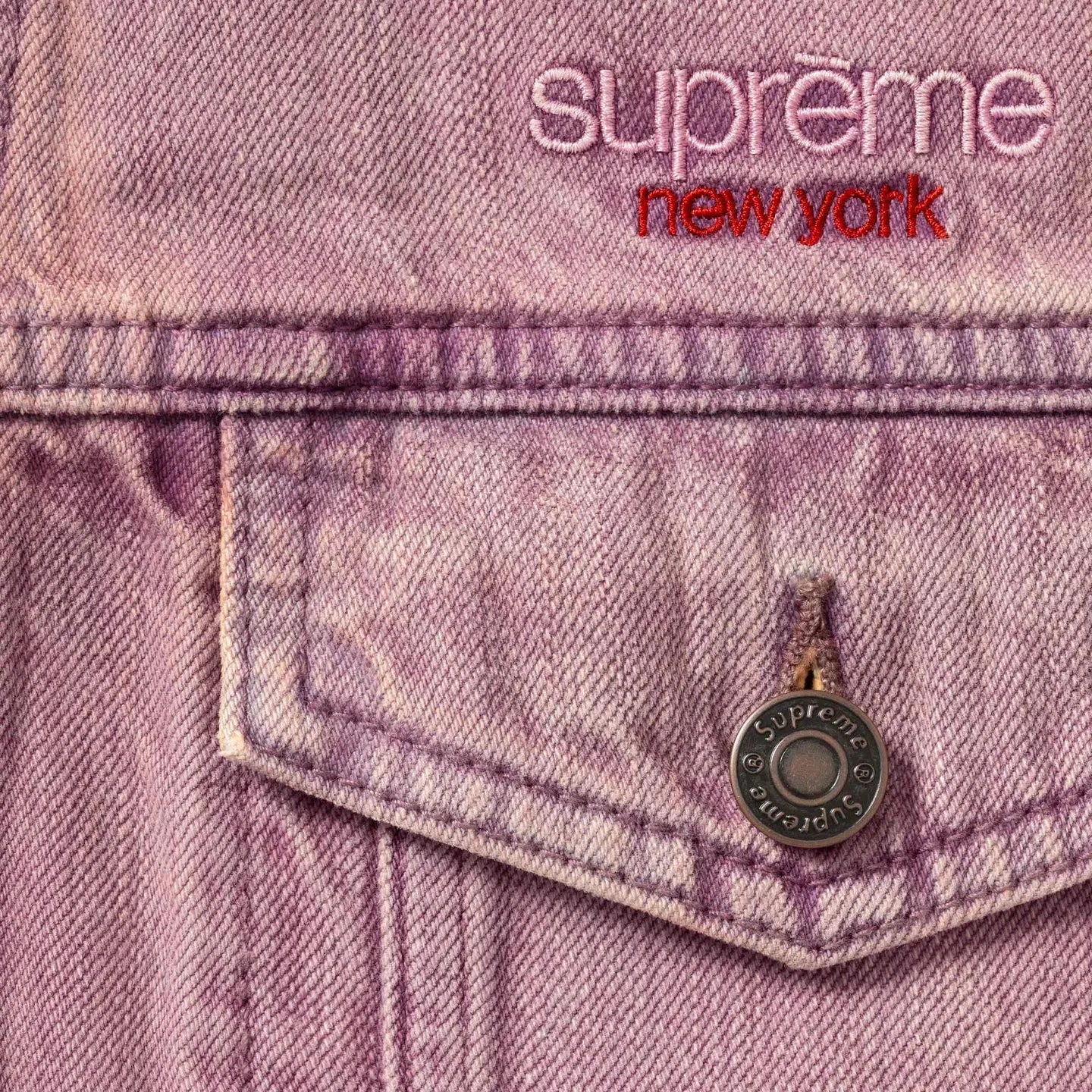 Supreme Denim Trucker Jacket Overdyed Purple