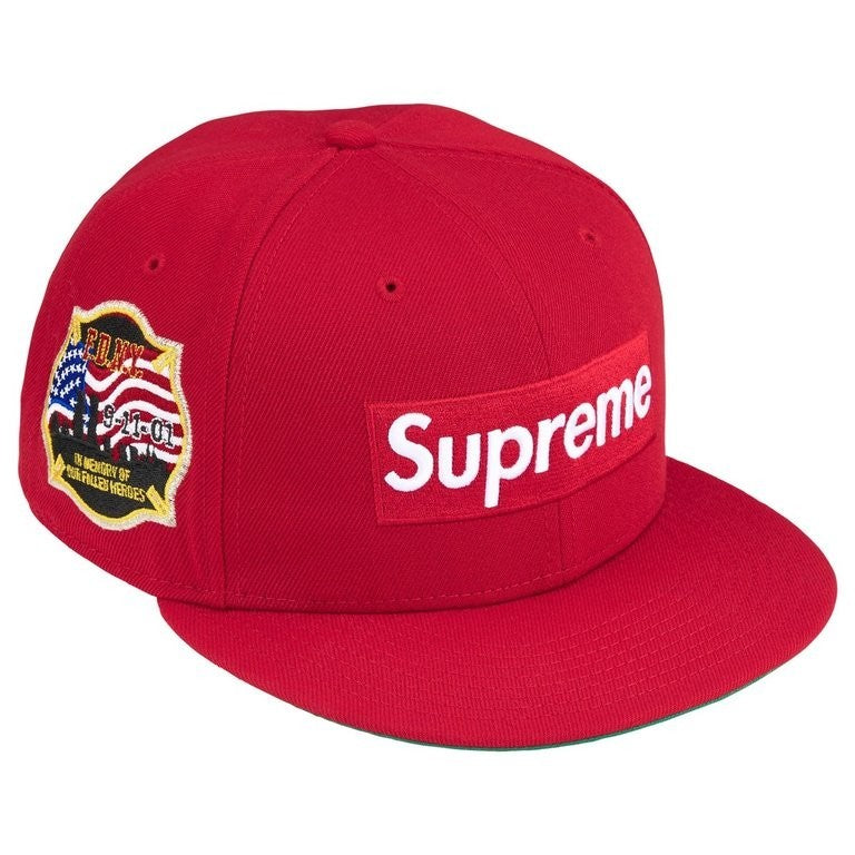Supreme x FDNY Box Logo New Era Red