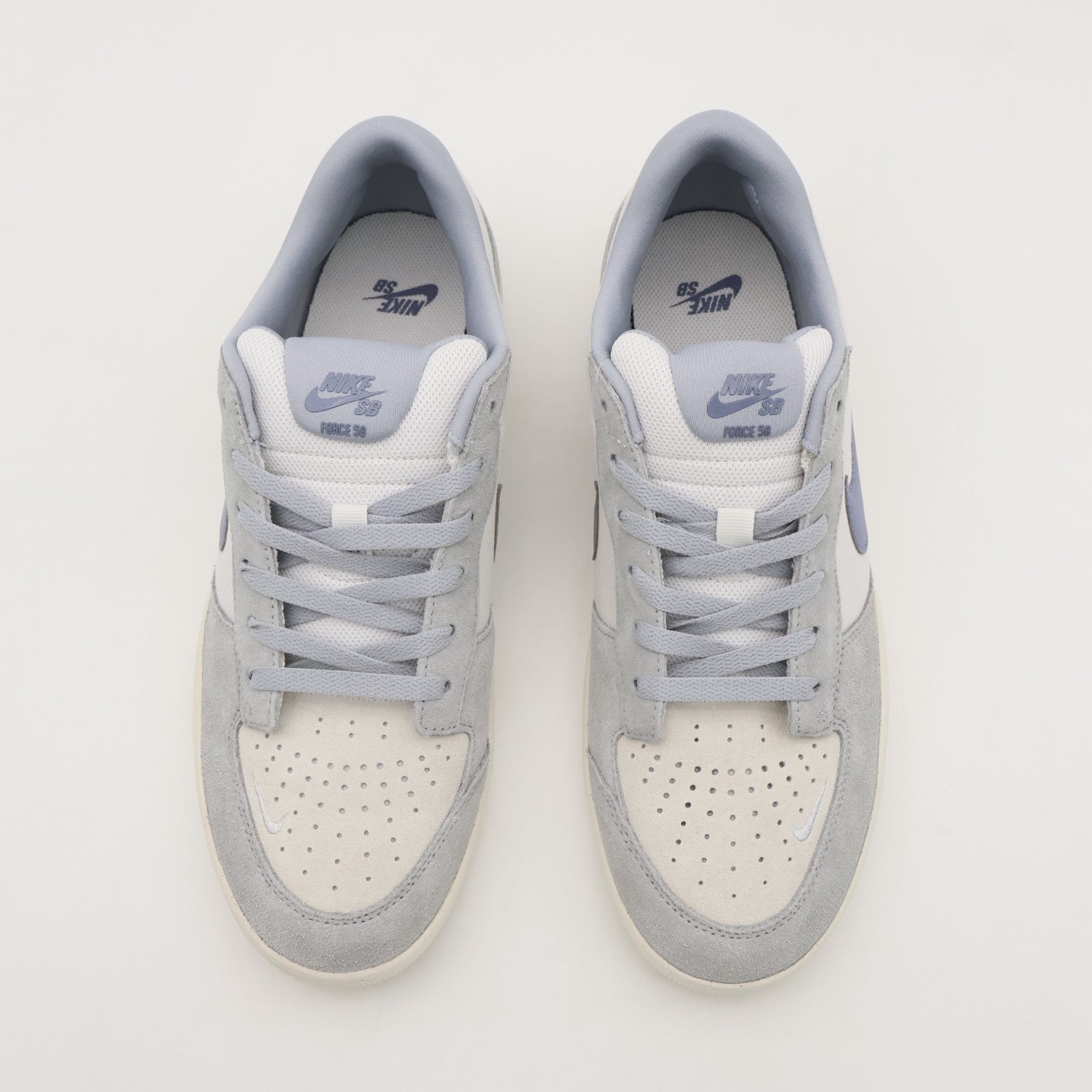 IH0636-141 Nike SB Force 58 Skateboarding Shoes White Sail Wolf Grey (Men's)