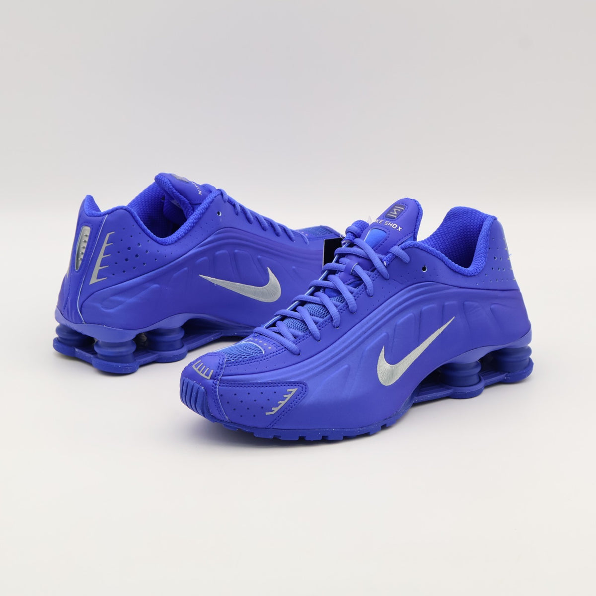 HJ7303-445 Nike Women's Shox R4 Racer Blue and Metallic Silver (Women's)
