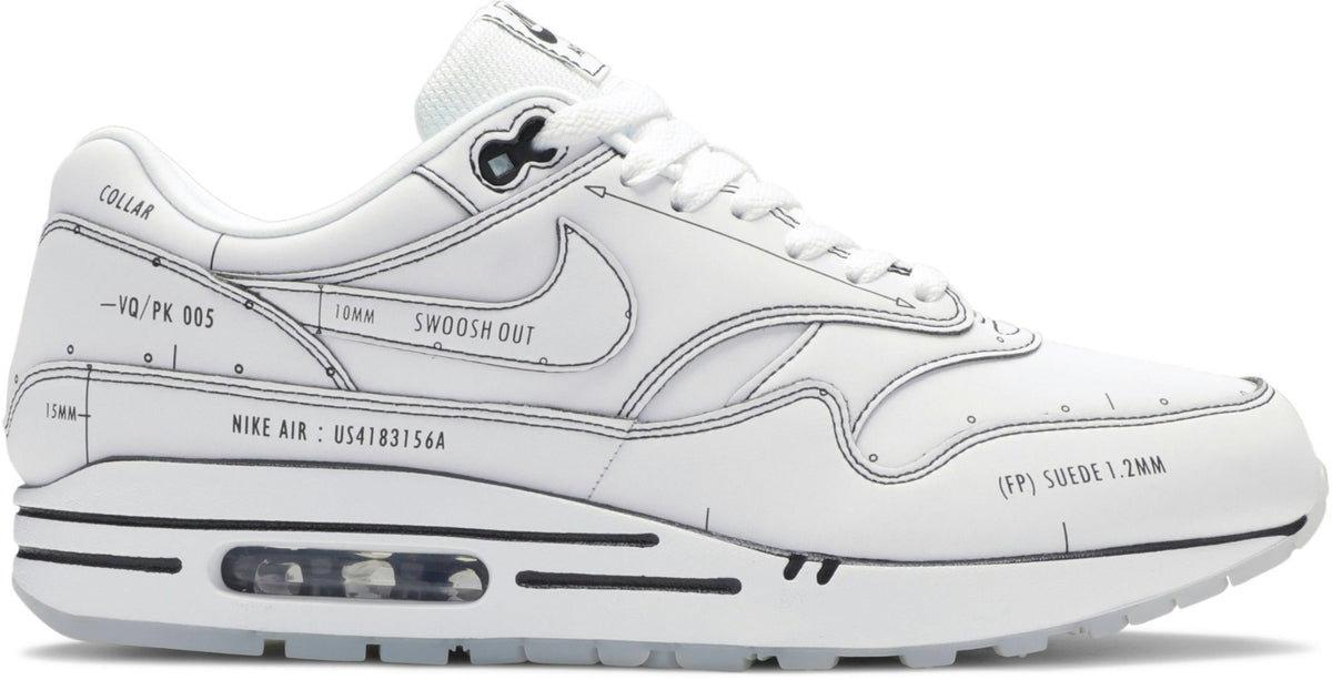 CJ4286-100 NIKE AIR MAX 1 "TINKER SCHEMATIC WHITE" (Men's)