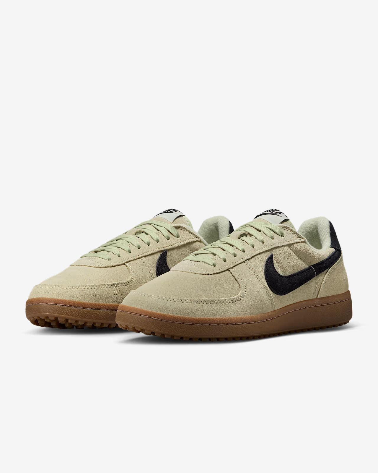 IF1743-301 Nike Field General Suede Shoes Olive Aura Gum Dark Brown (Women's)