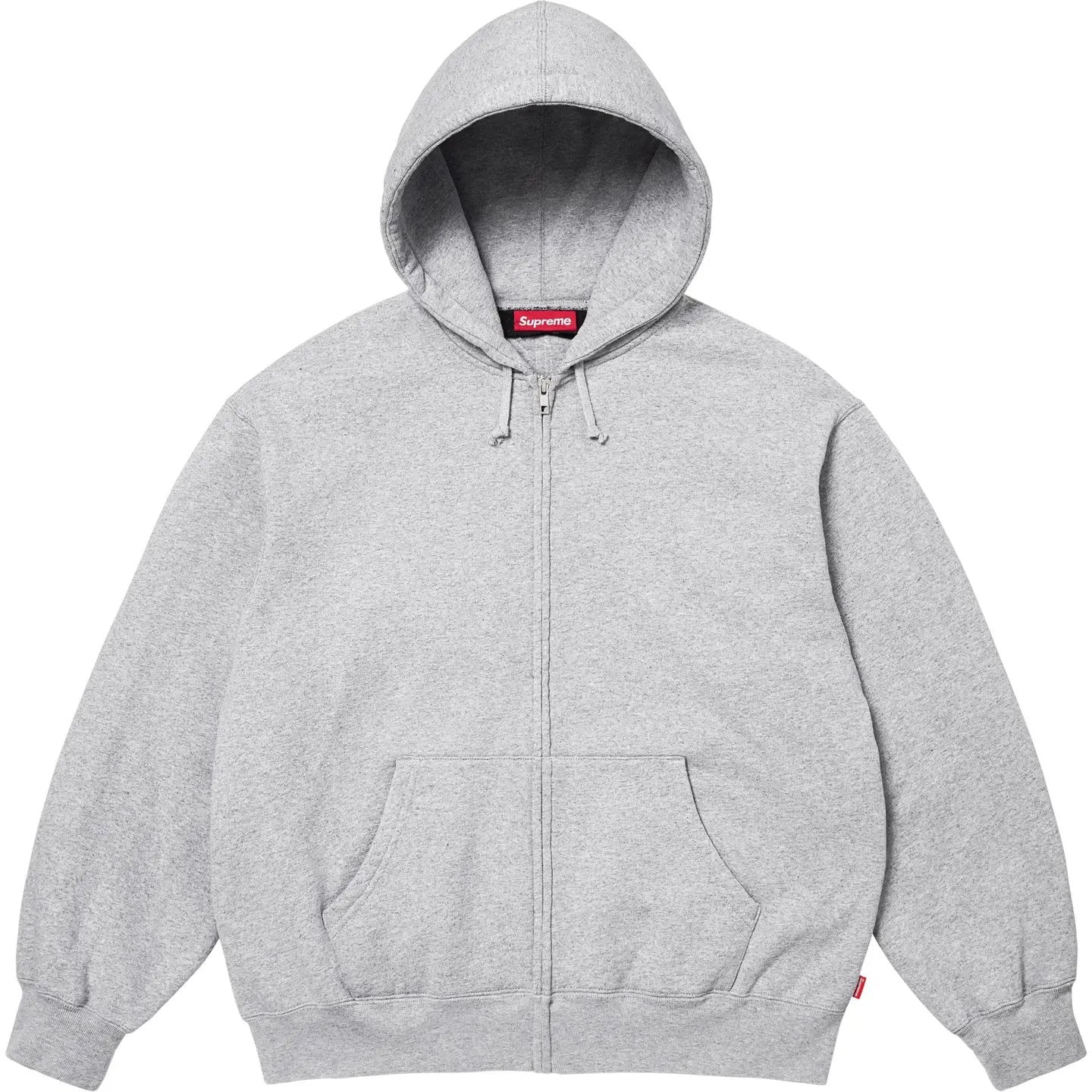 Supreme Cut Out Zip Up Hooded Sweatshirt Heather Grey