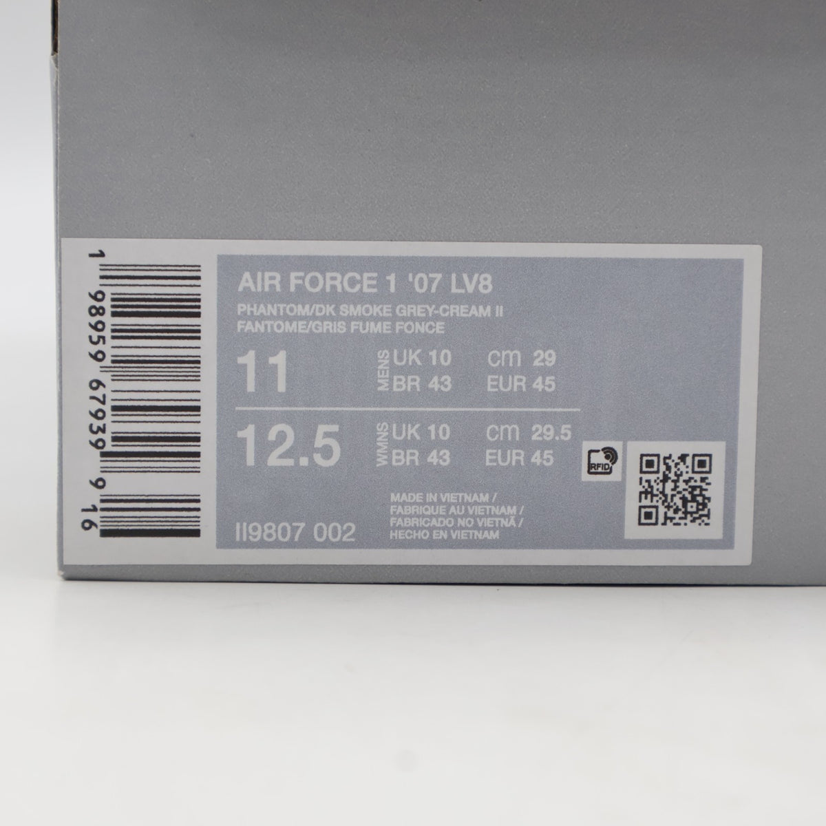 II9807-002 Nike Air Force 1 Low Mesh "Phantom/Cream 2" (Men's)