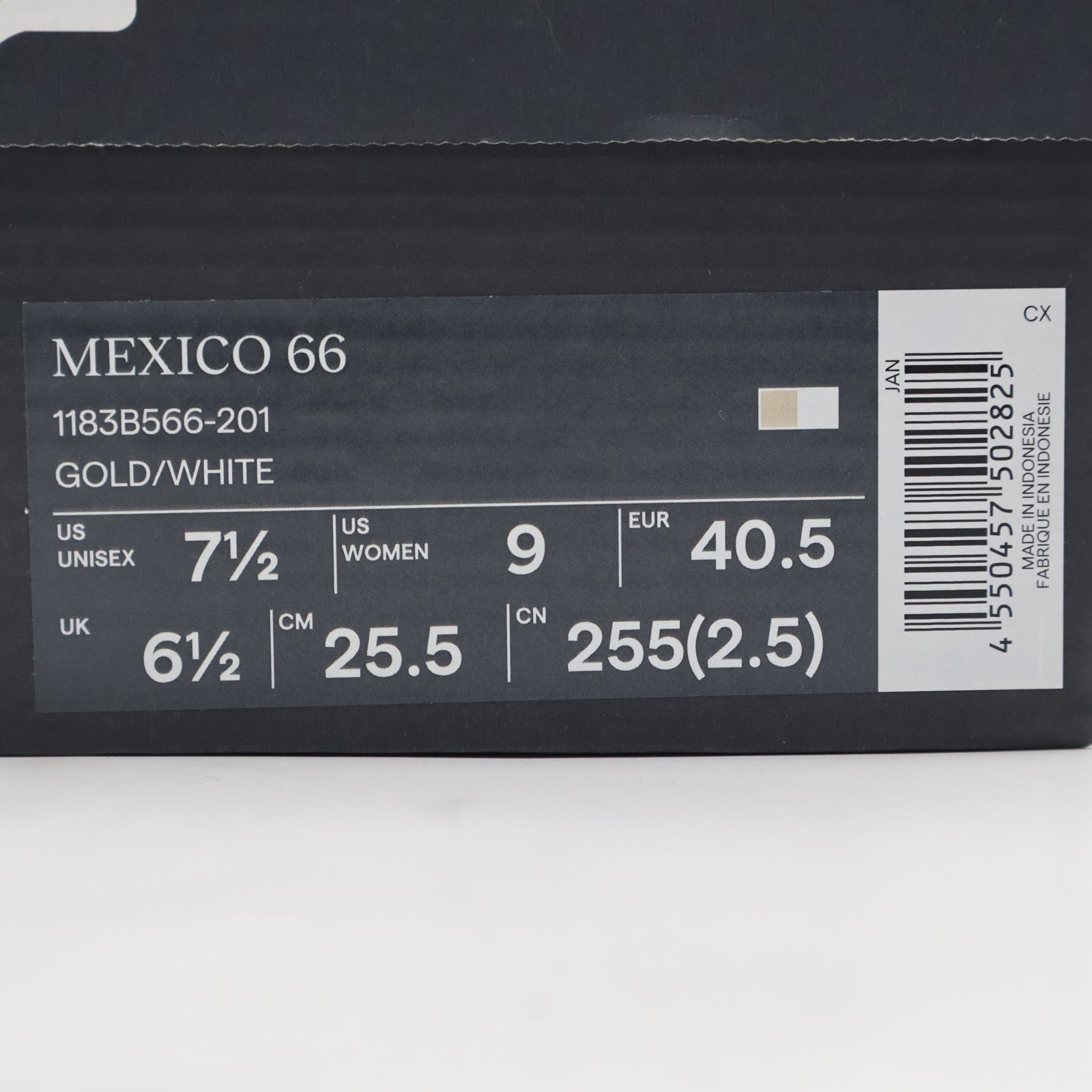 1183B566-201 Onitsuka Tiger Mexico 66 Gold White (Men's)