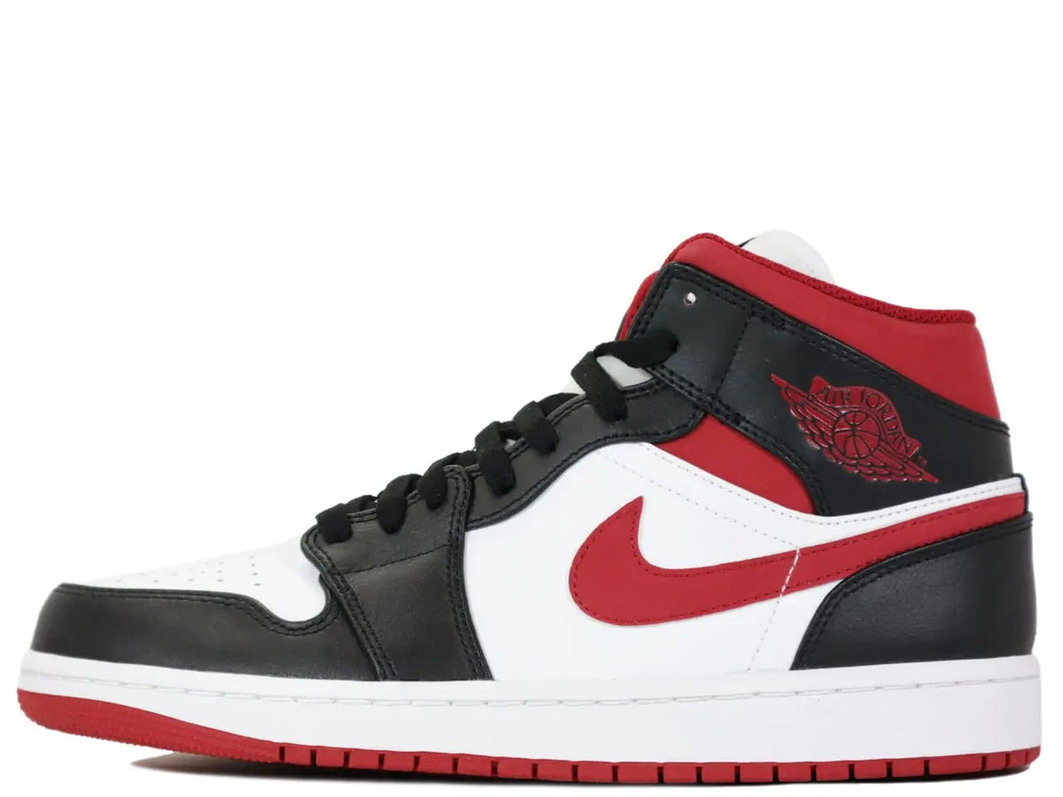 554724-122 Nike Air Jordan 1 Mid "White/Gym Red Black" (Men's)