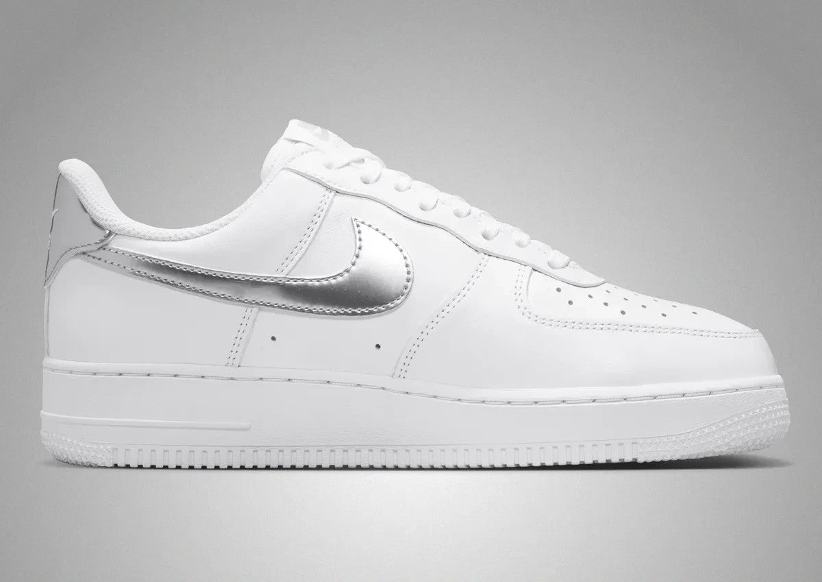IV5102-100 Nike Air Force 1 '07 White Metallic Silver (Women's)