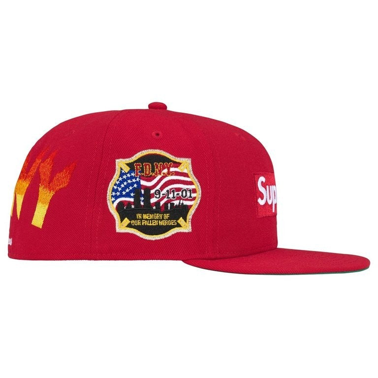 Supreme x FDNY Box Logo New Era Red