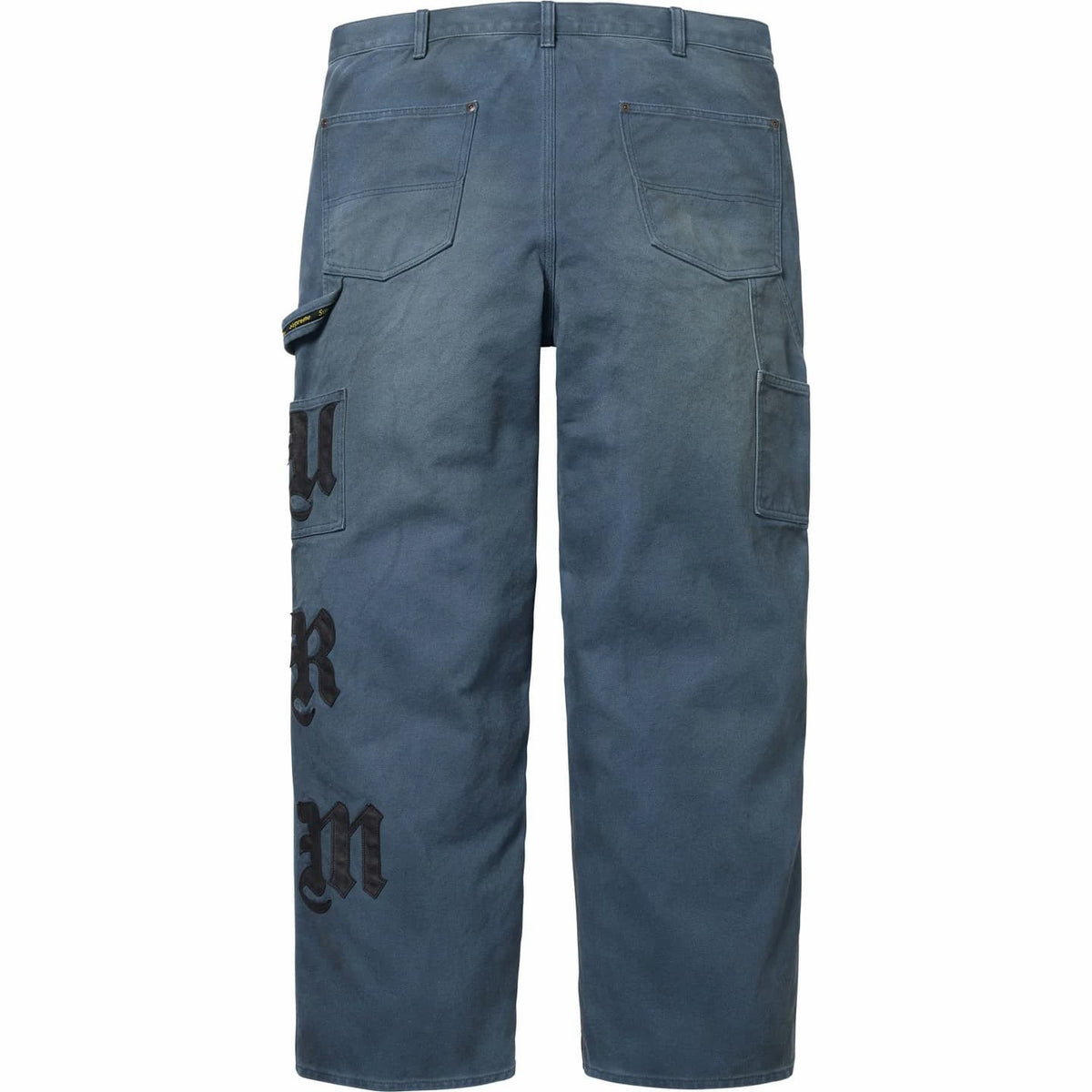 Supreme Leather Applique Double Knee Painter Pant Navy
