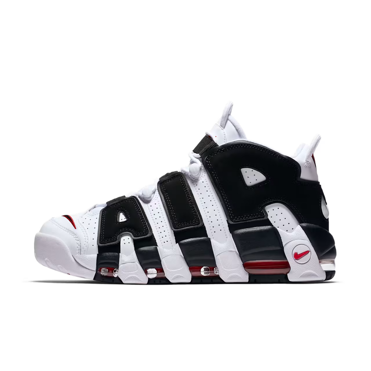 414962-105 Nike Air More up Tempo "White/Black/University Red" (~2018) (Men's)