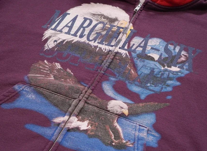Supreme x MM6 Maison Margiela Eagle Zip Up Hooded Sweatshirt "Purple"