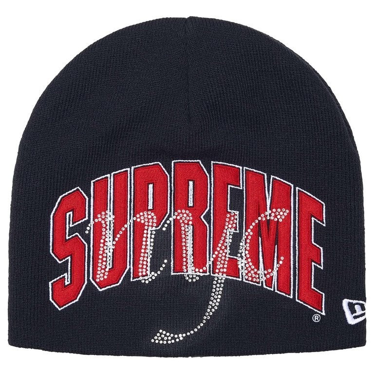 Supreme New Era Rhinestone Beanie Navy