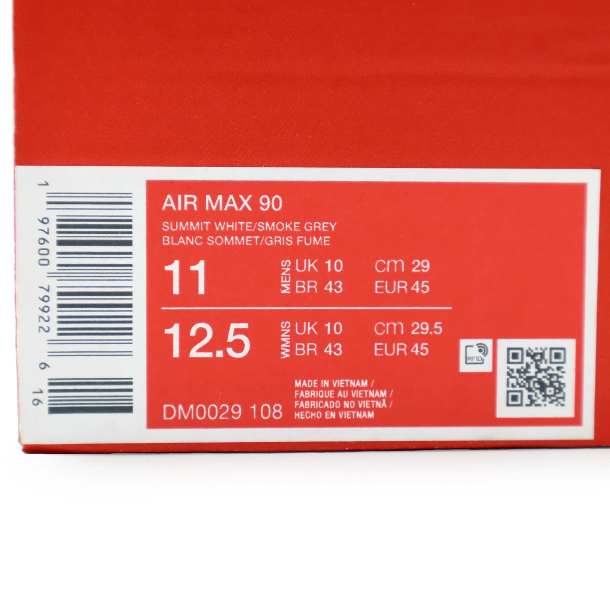 DM0029-108 Nike Air Max 90 Safety Orange White Safety Orange Dark Smoke (Men's)